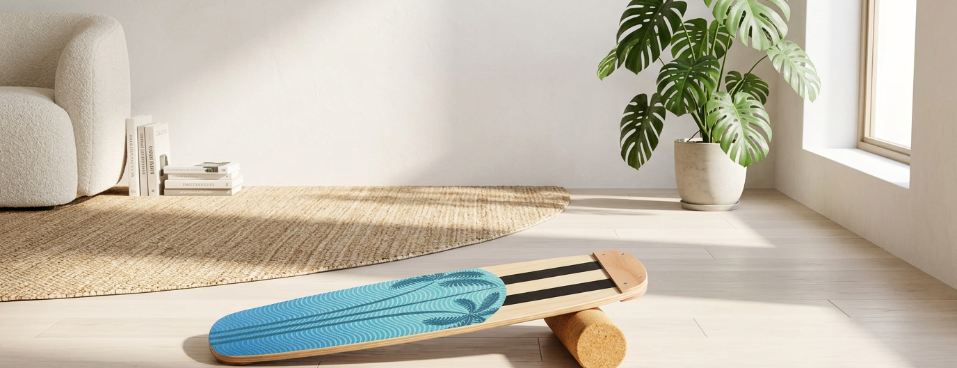 Planche d’équilibre 74 cm Cocotier classique – gainage