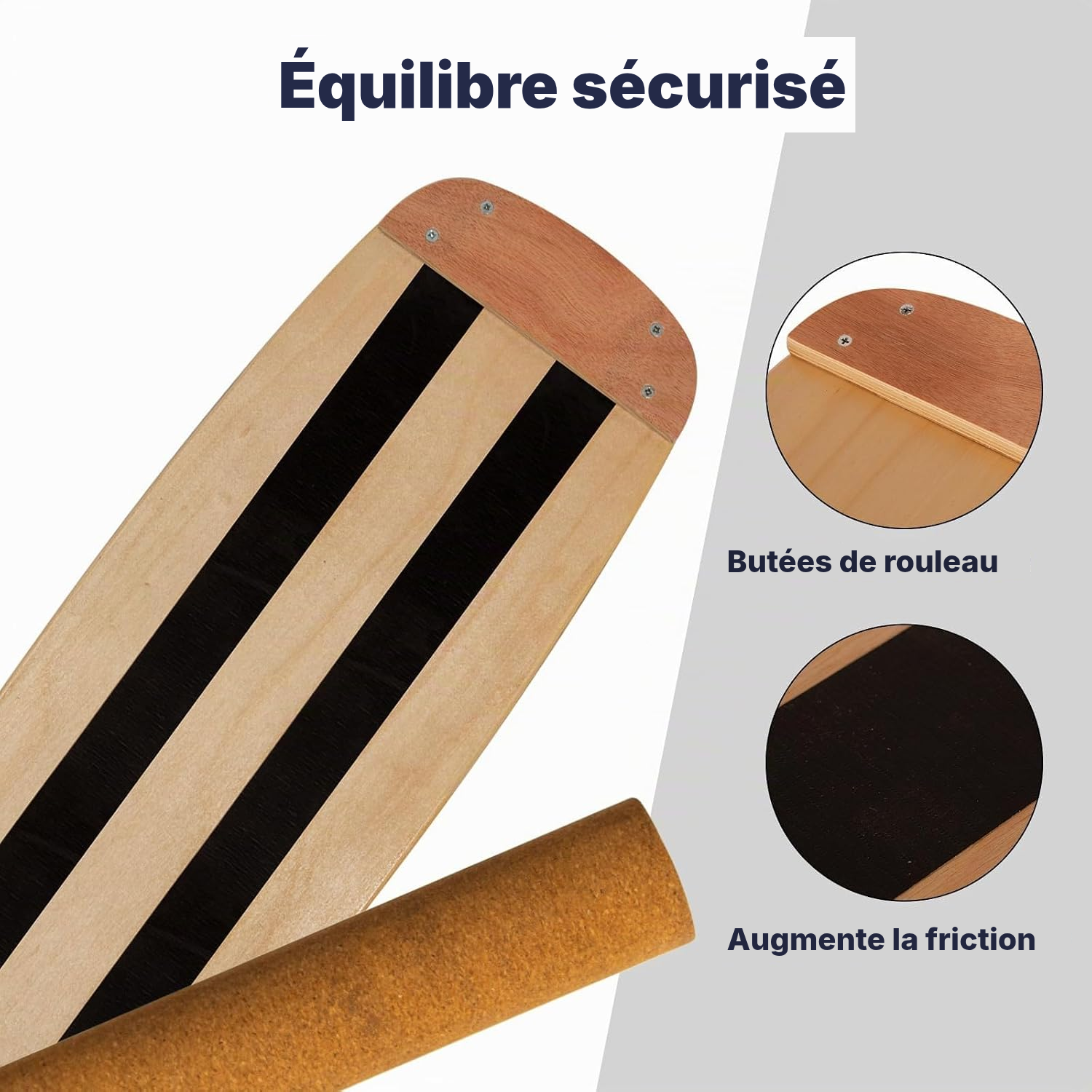 Planche d’équilibre 74 cm Cocotier classique – gainage — 5