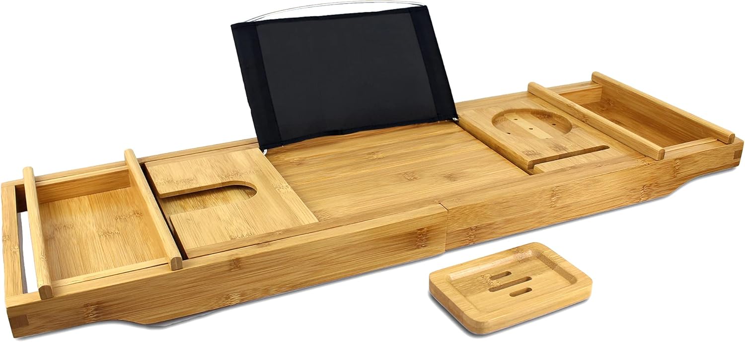Plateau baignoire bambou — bain sans sortir — 6