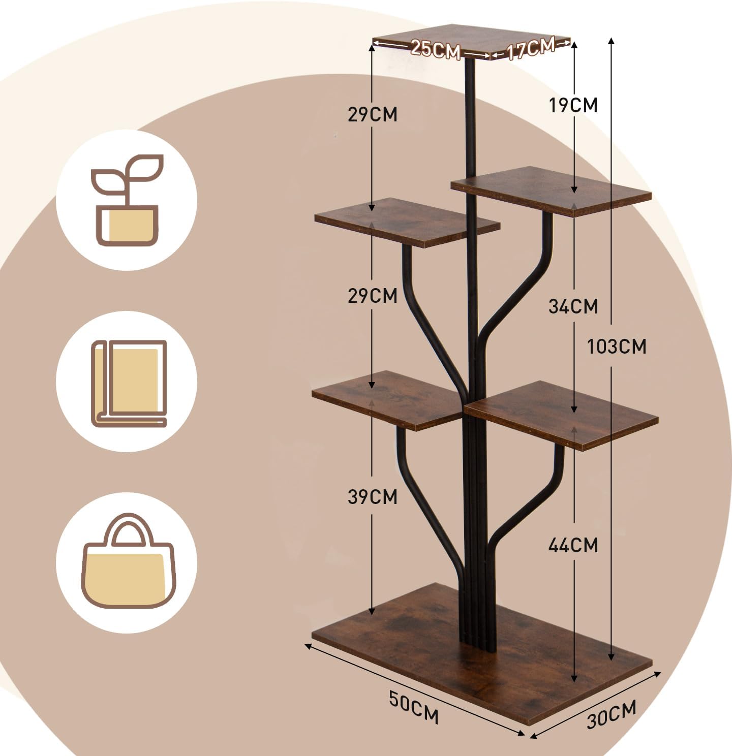 Étagère pour les plantes grand format — 5 niveaux — 3
