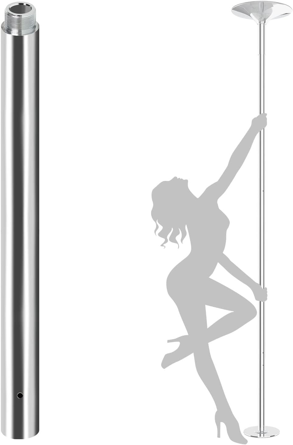 Bar pole dance: extension 500 mm pour plafond haut — 6