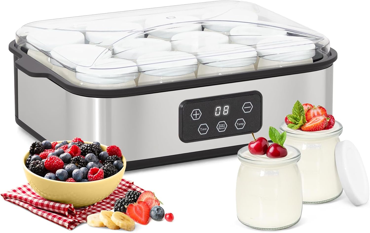Recettes yaourt yaourtière réussies — 12 pots Noir — 1