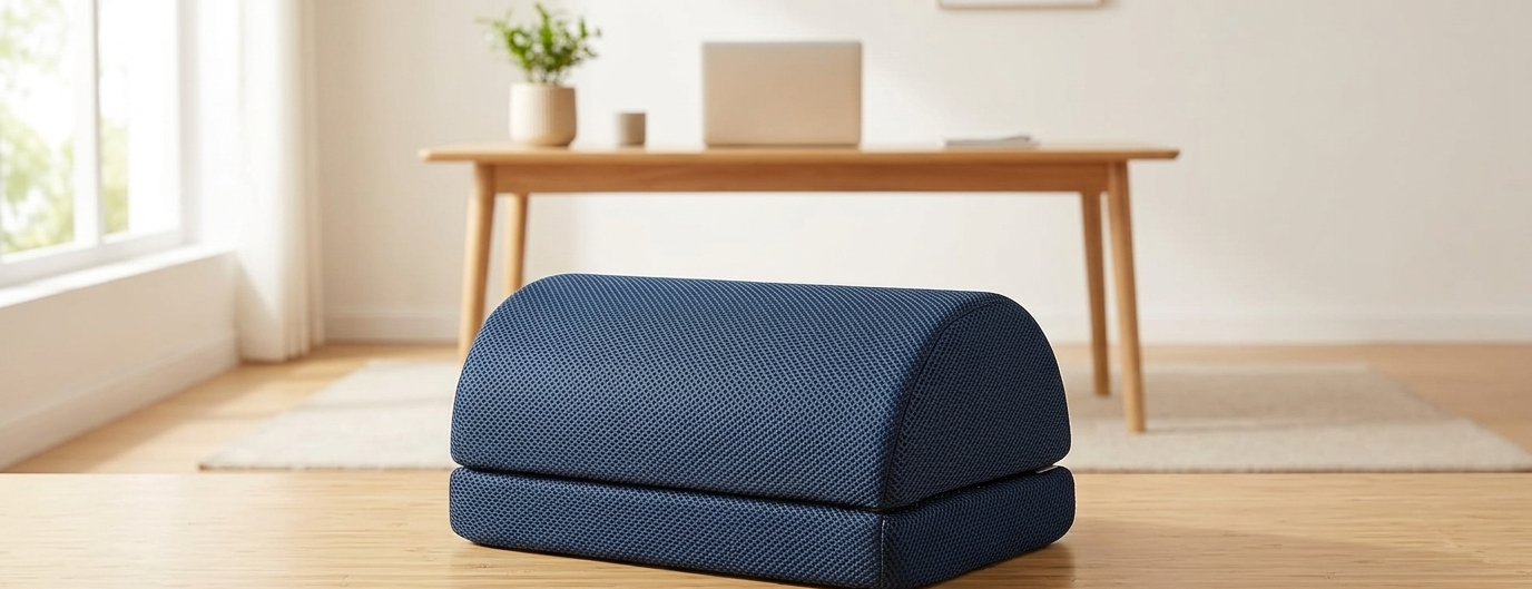 Repose pied bleu foncé 33 × 23 × 16 cm — 2 hauteurs