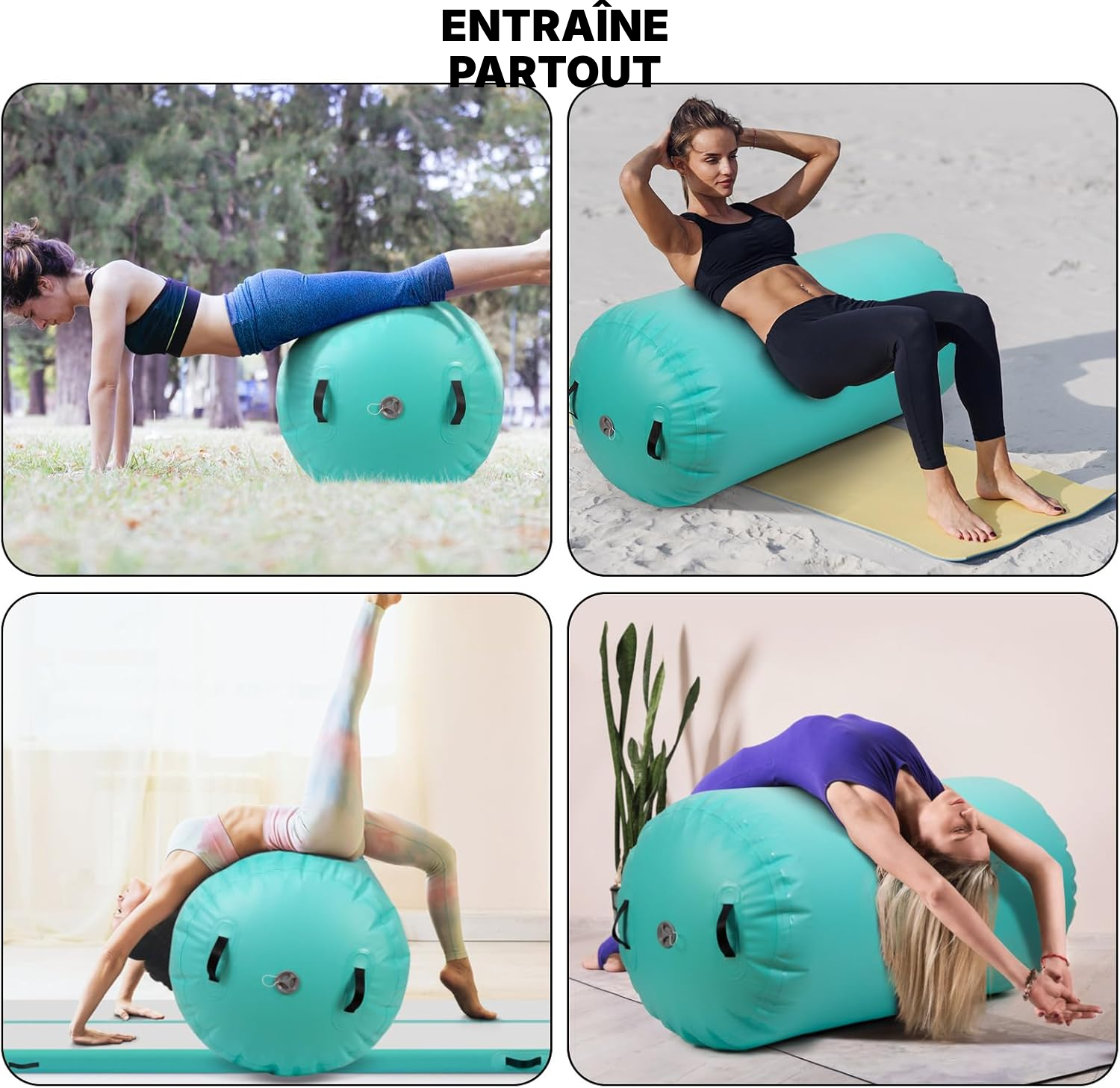 Rouleau de gymnastique vert — rebond maîtrisé — 4