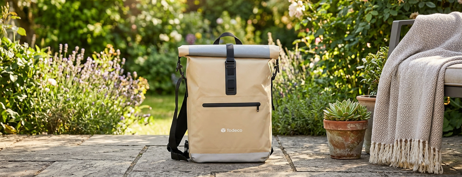 Sacoche à vélo 3-en-1 beige — du vélo à pied