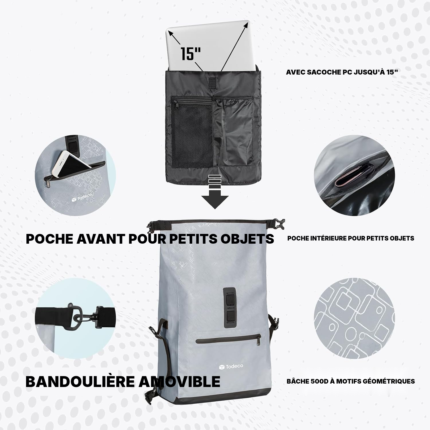 Sac à vélo 3-en-1 noir — roulez, puis marchez — 6