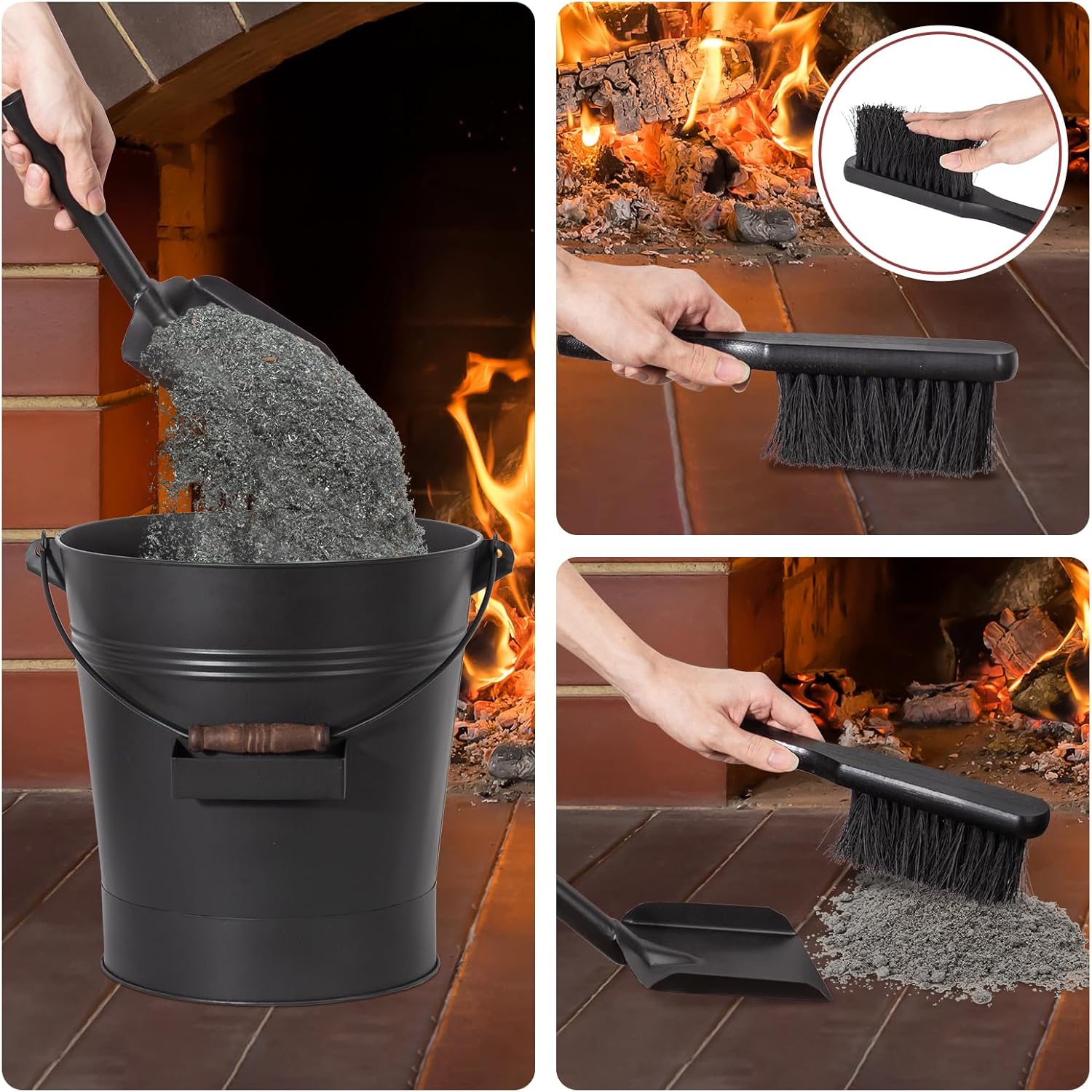 Accessoires pour cheminée: seau à cendres compact — 8
