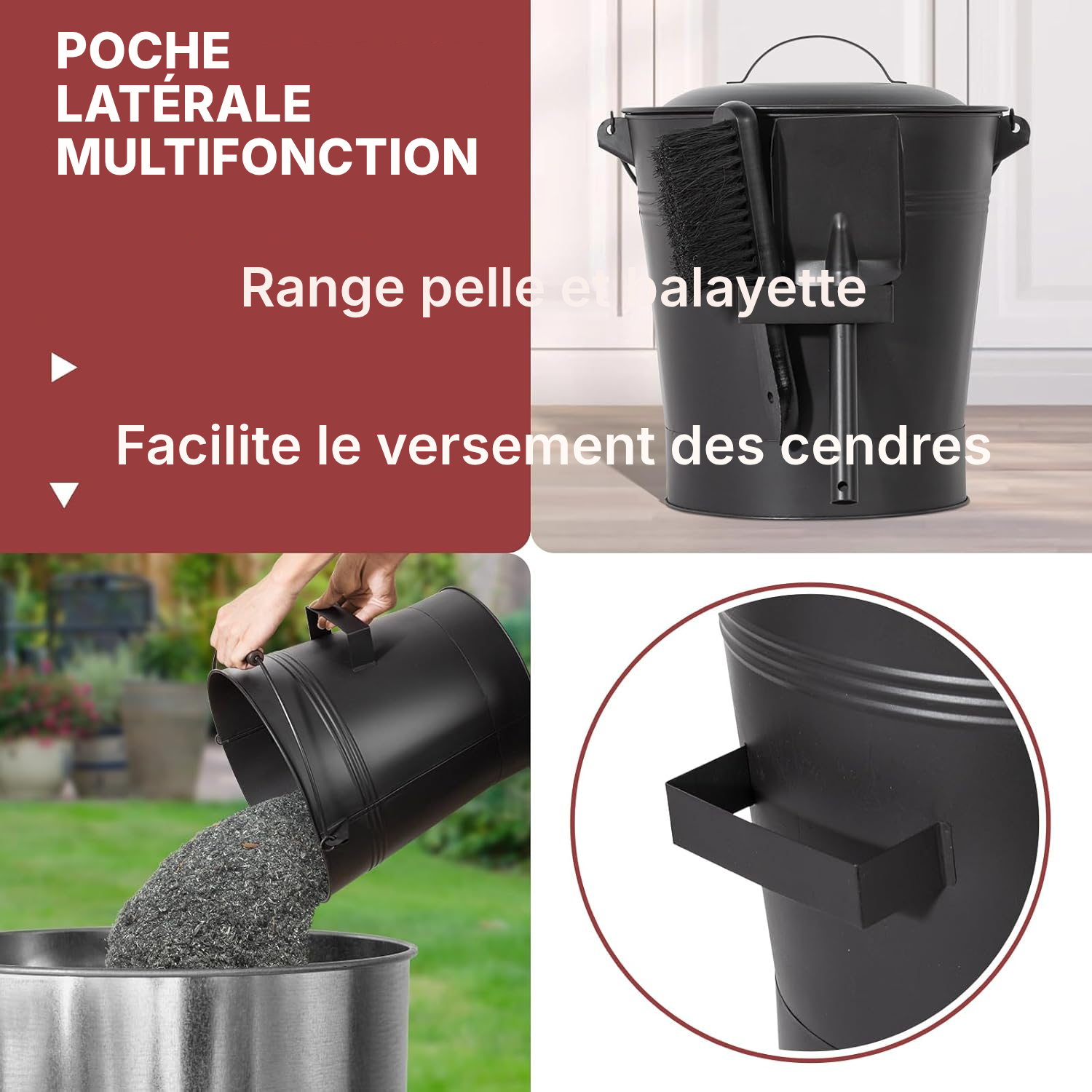 Seau à cendres Grand modèle — accessoires cheminée — 5