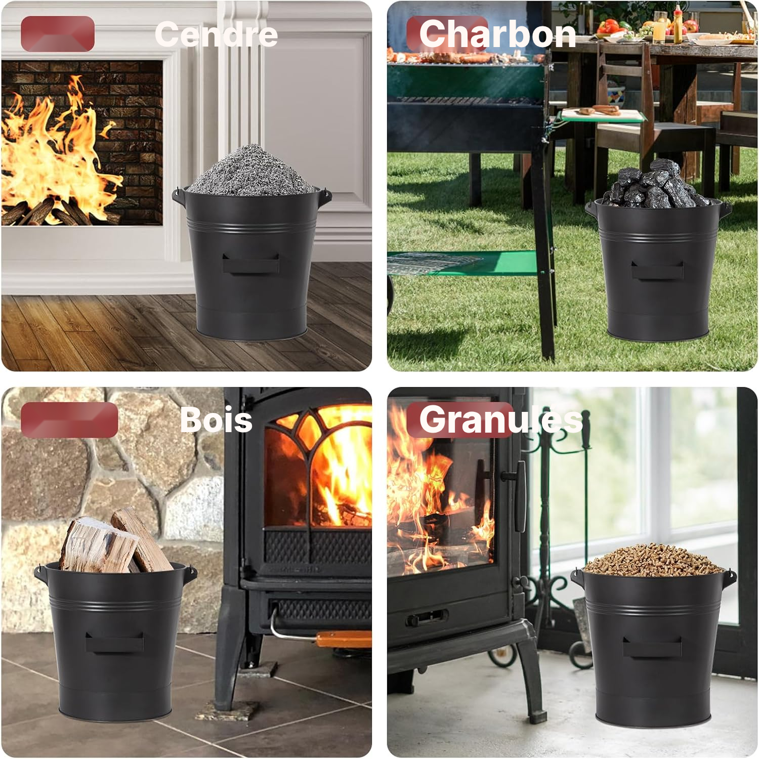 Seau à cendres Grand modèle — accessoires cheminée — 7