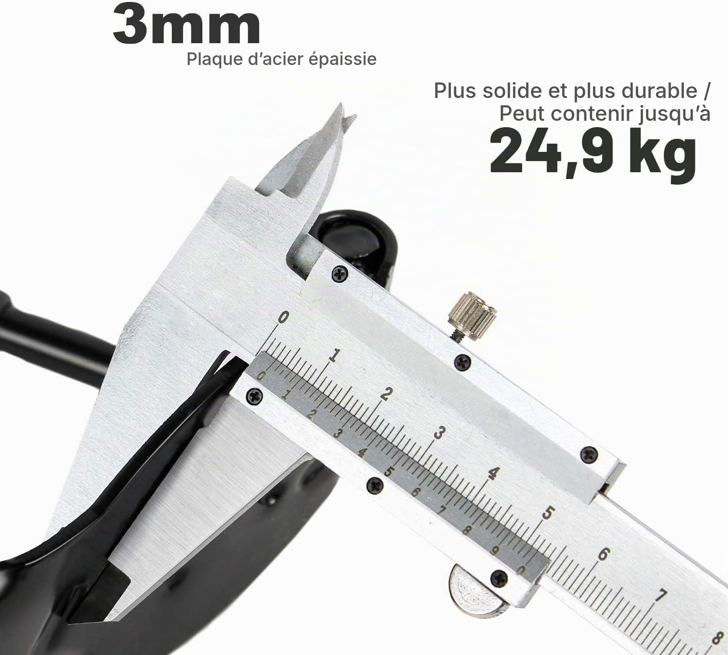 Support mural à vélo noir — gagnez de la place — 5