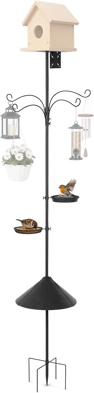 Support plante noir 233 × 15 × 15 cm tout-en-un — 1