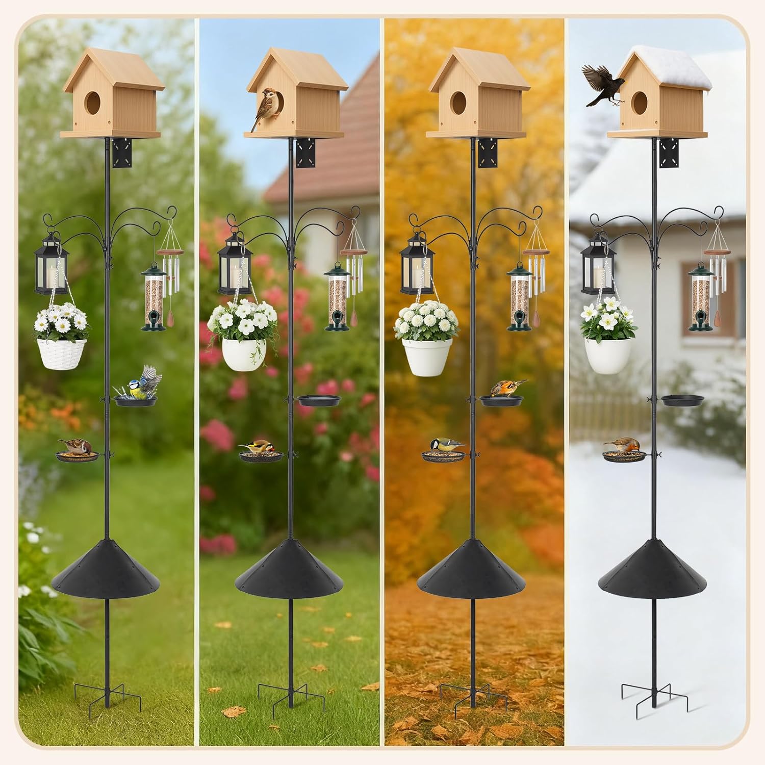 Support plante noir 233 × 15 × 15 cm tout-en-un — 7