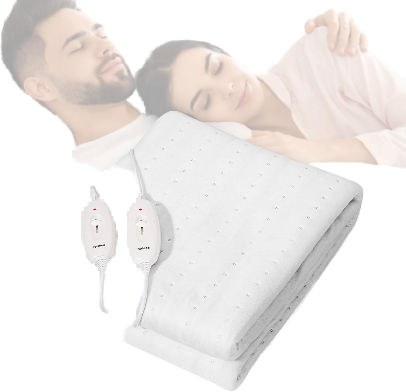Surmatelas chauffant blanc — chaleur à deux — 8