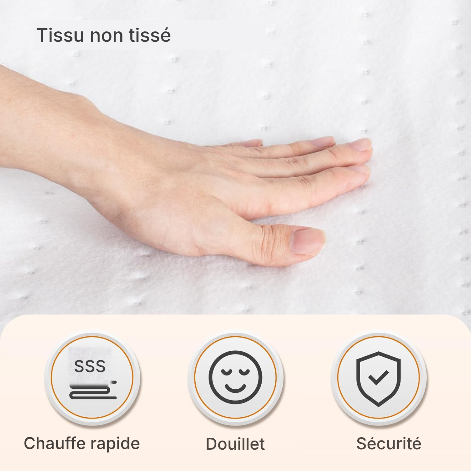 Surmatelas chauffant blanc — chaleur à deux — 5