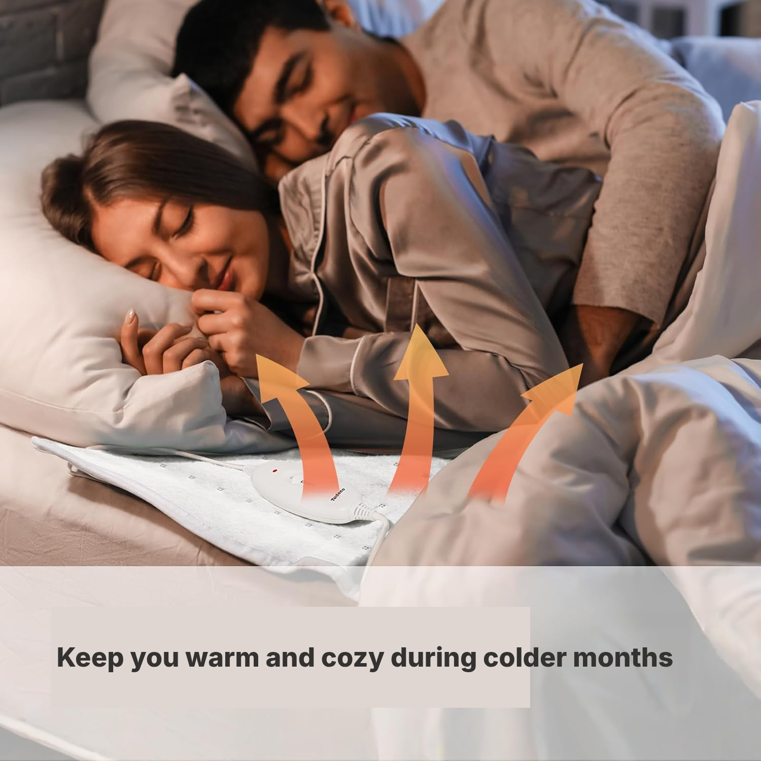 Surmatelas chauffant blanc — chaleur à deux — 7