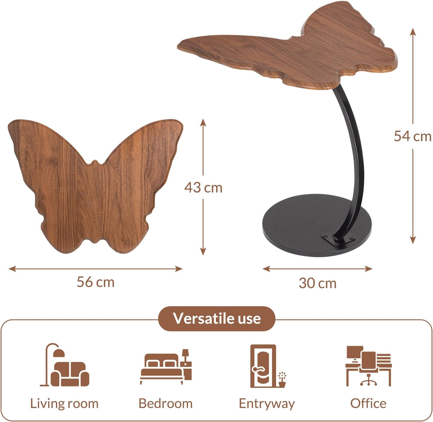 Table basse d’appoint noire, déco compacte — 1
