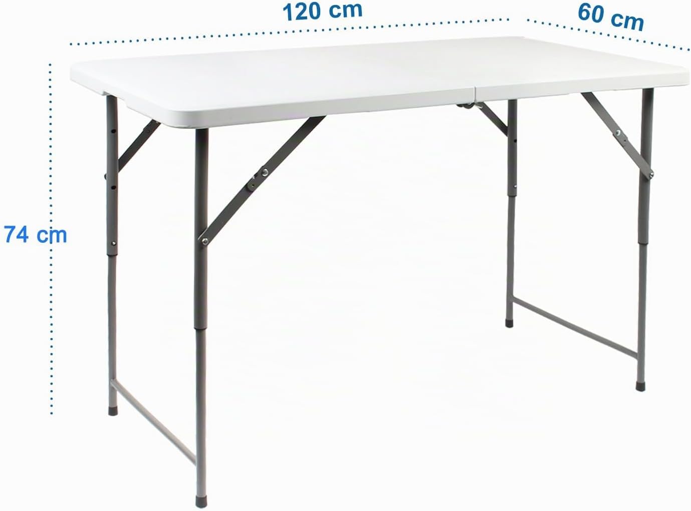 Table pliable 120 × 74 × 60 cm réglable — 6