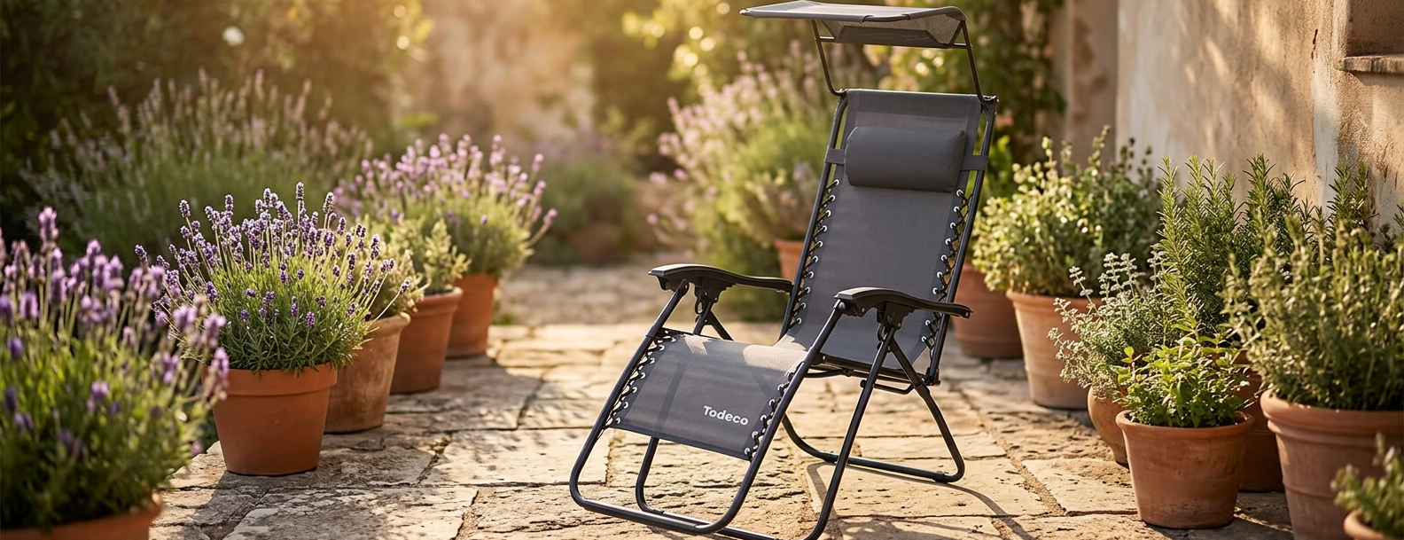 Bain de soleil pliable gris 165 cm avec ombre