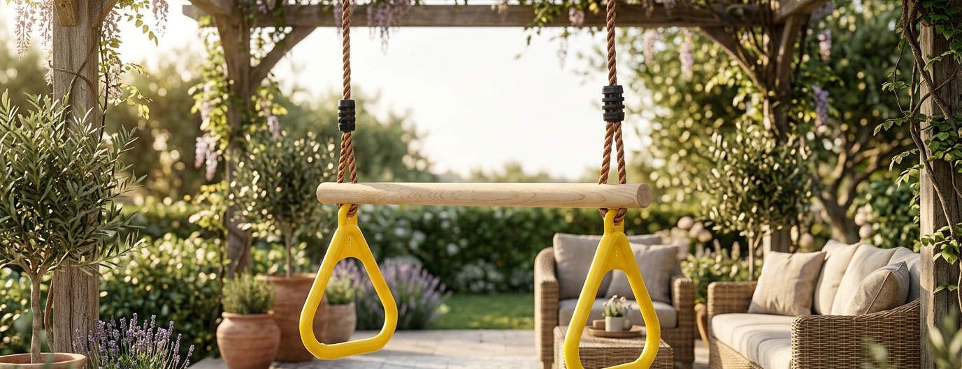 Anneaux gymnastique jaune 59 cm – force dehors