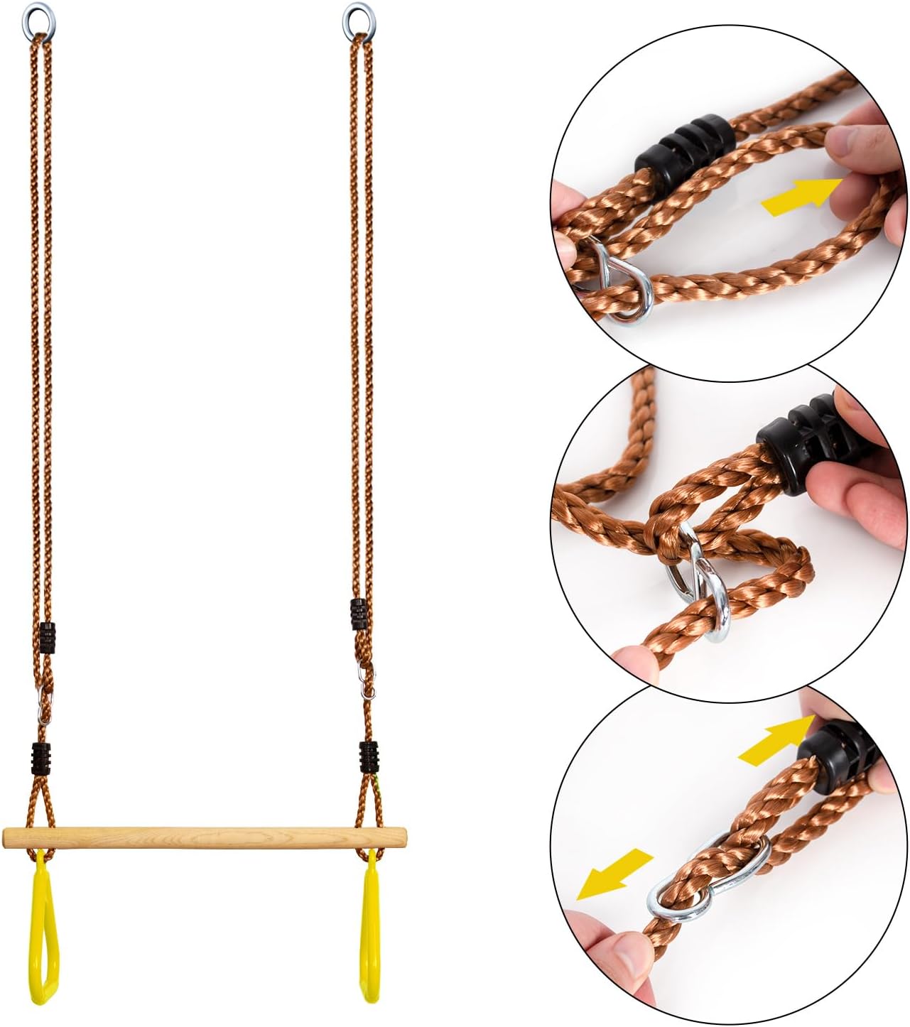 Anneaux gymnastique jaune 59 cm – force dehors — 5
