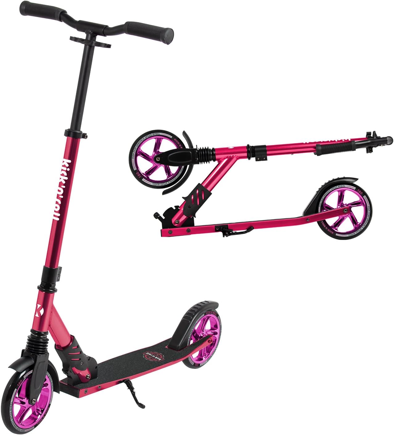 Trottinette pour adulte rose, hauteur 43 cm — 1