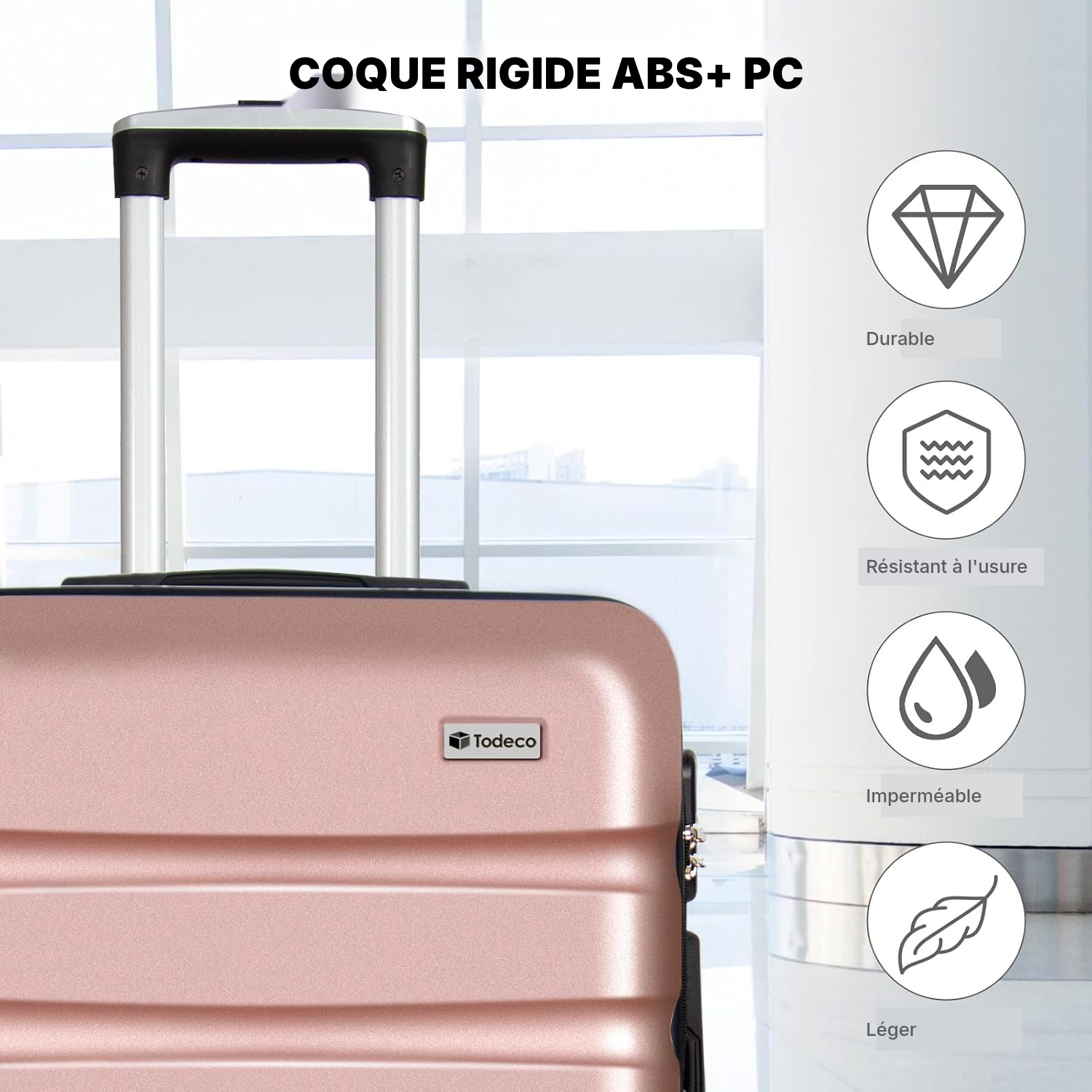 Valise rigide 67 cm rose pour 5 à 7 jours — 3