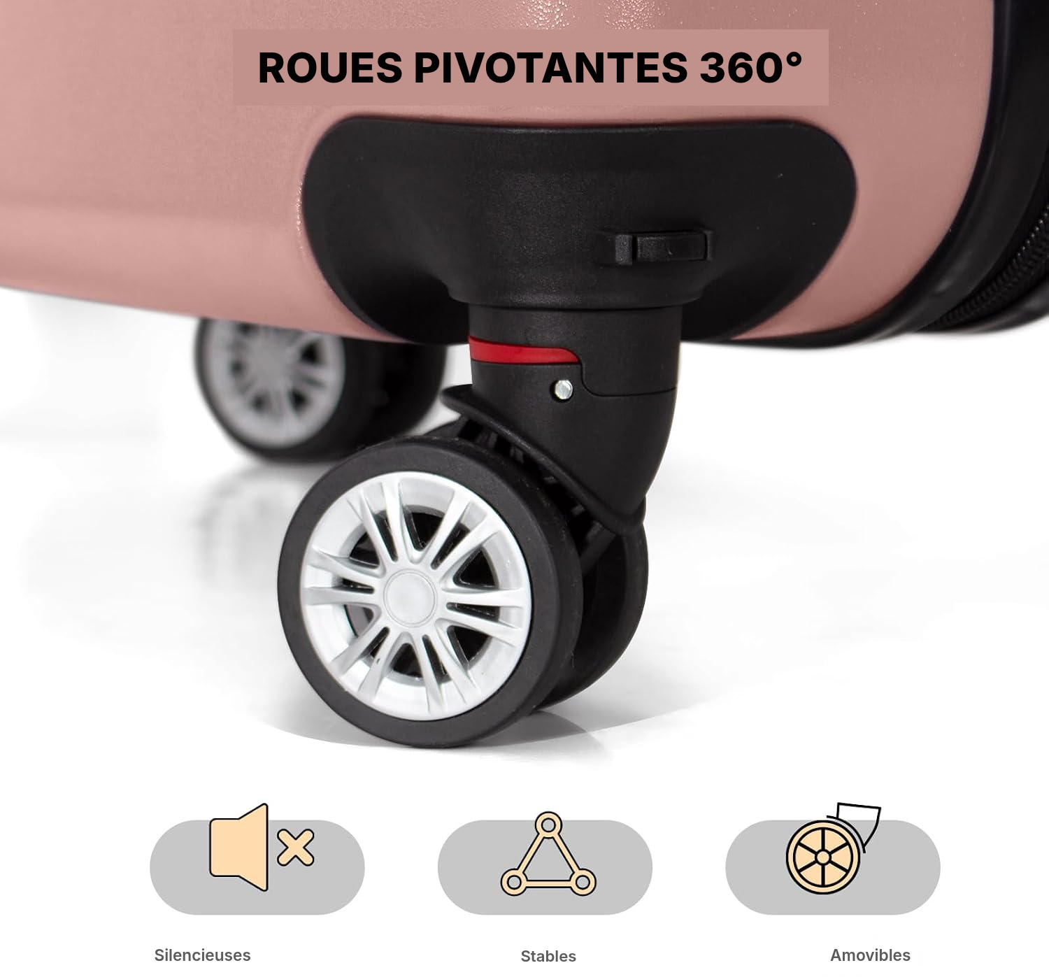 Valise rigide 67 cm rose pour 5 à 7 jours — 4
