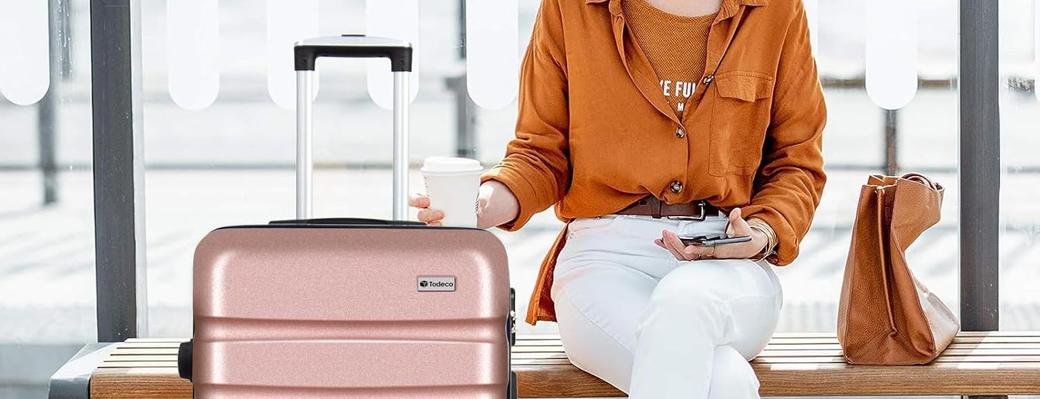 Valise rigide 67 cm rose pour 5 à 7 jours