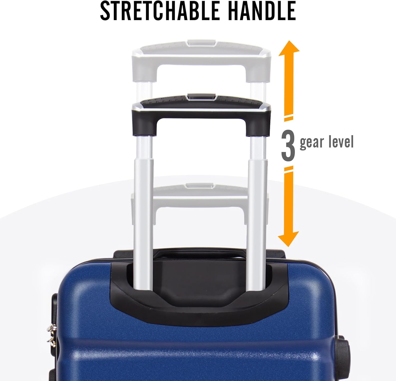 Taille cabine valise rigide bleu foncé — voyage facile — 5