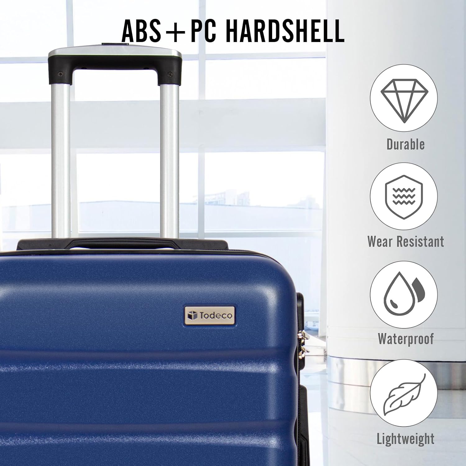 Taille cabine valise rigide bleu foncé — voyage facile — 3