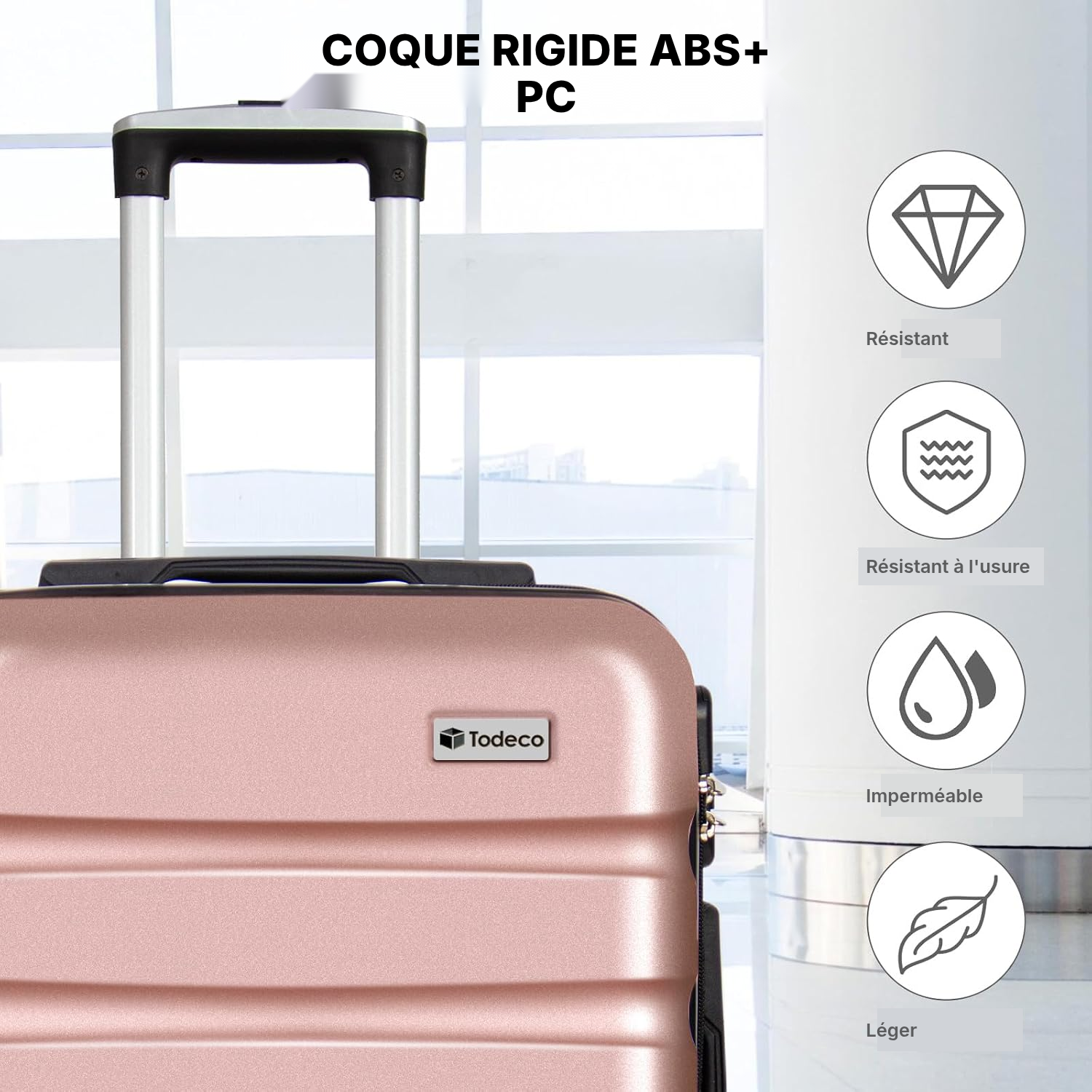 Valise cabine rose 56 cm — dimensions valise cabine — 3