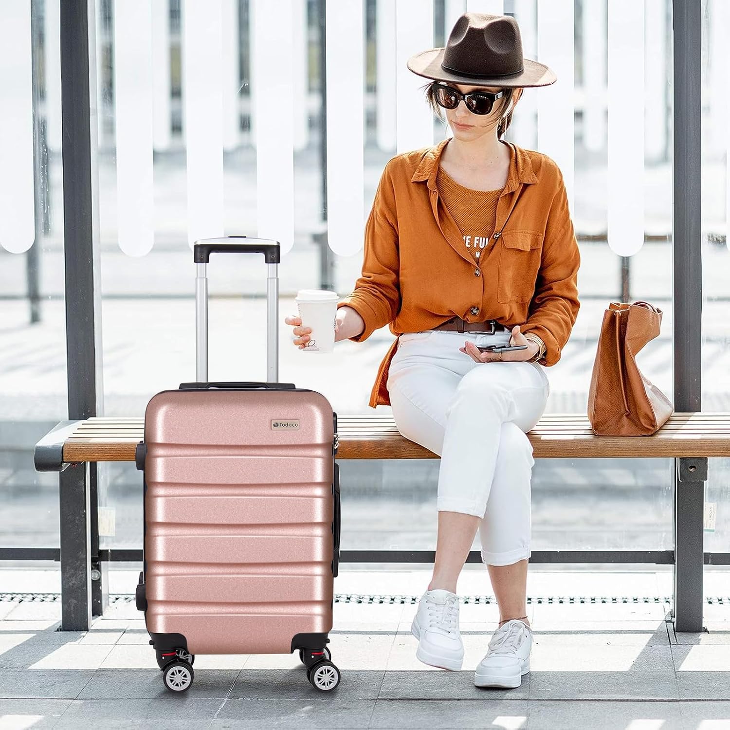 Valise cabine rose 56 cm — dimensions valise cabine — 7
