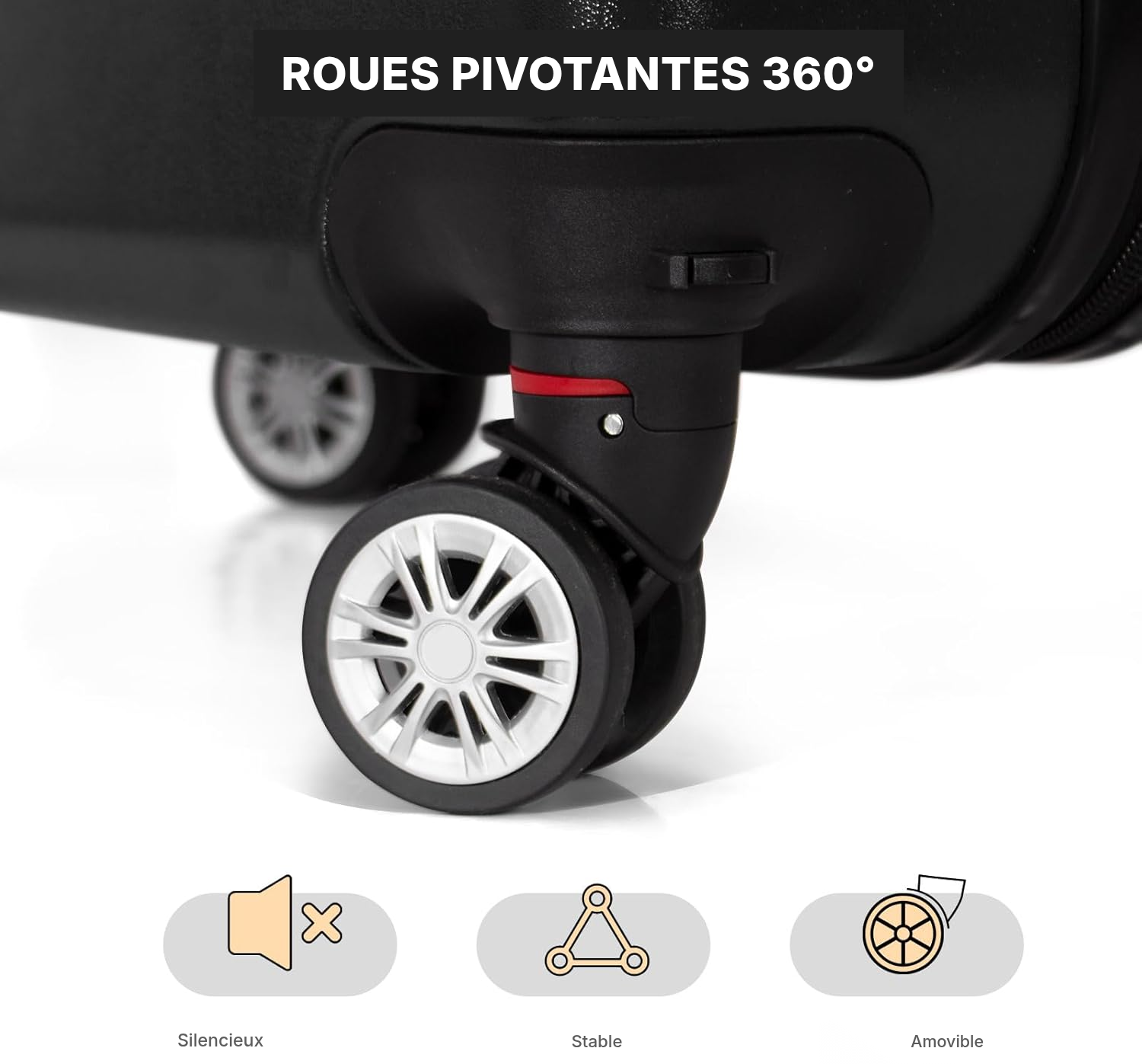 Valise rigide grand format 78 cm noire, 80 L — 4
