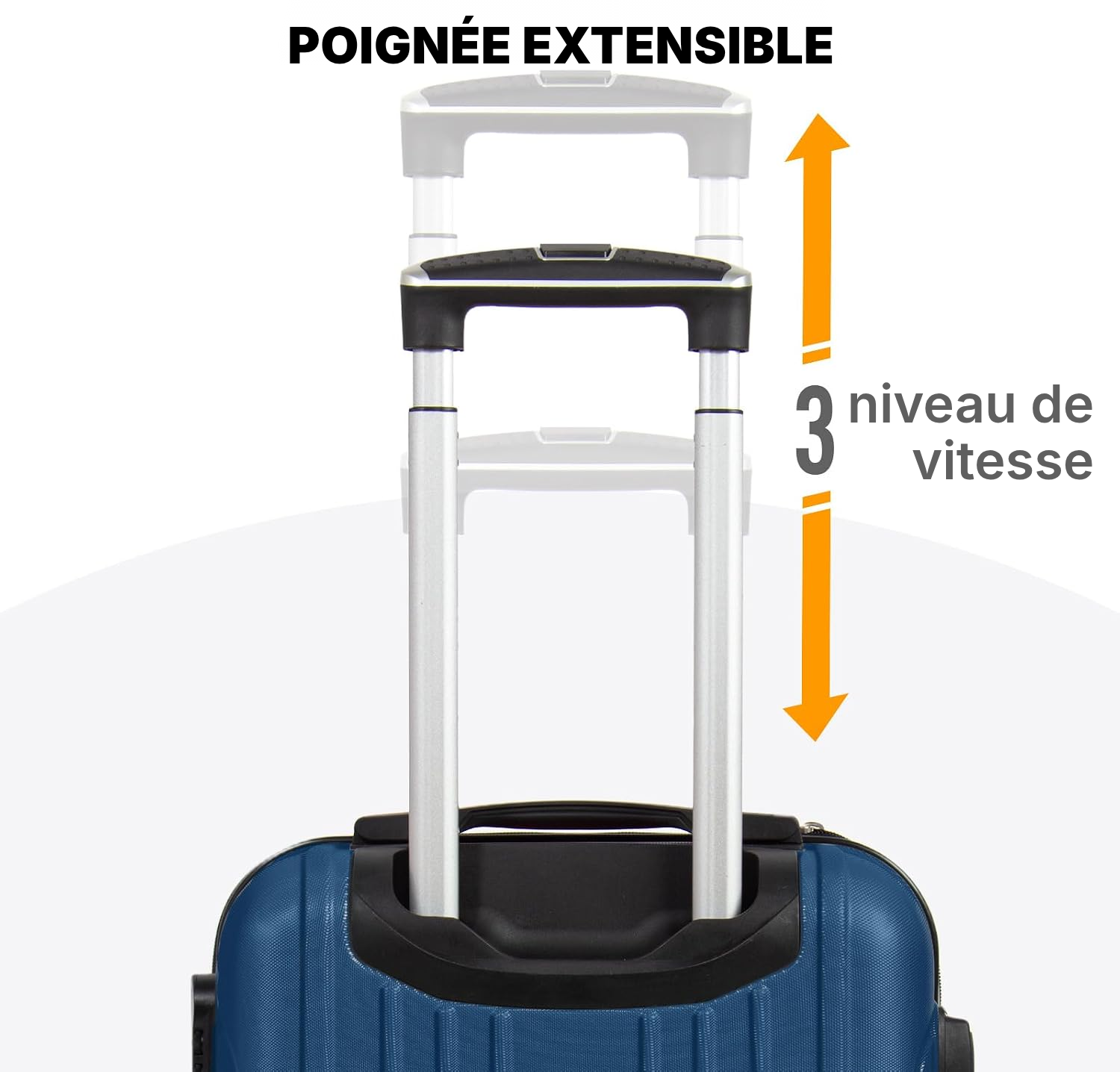 Valise en soute 65 cm bleu foncé, rangée — 6