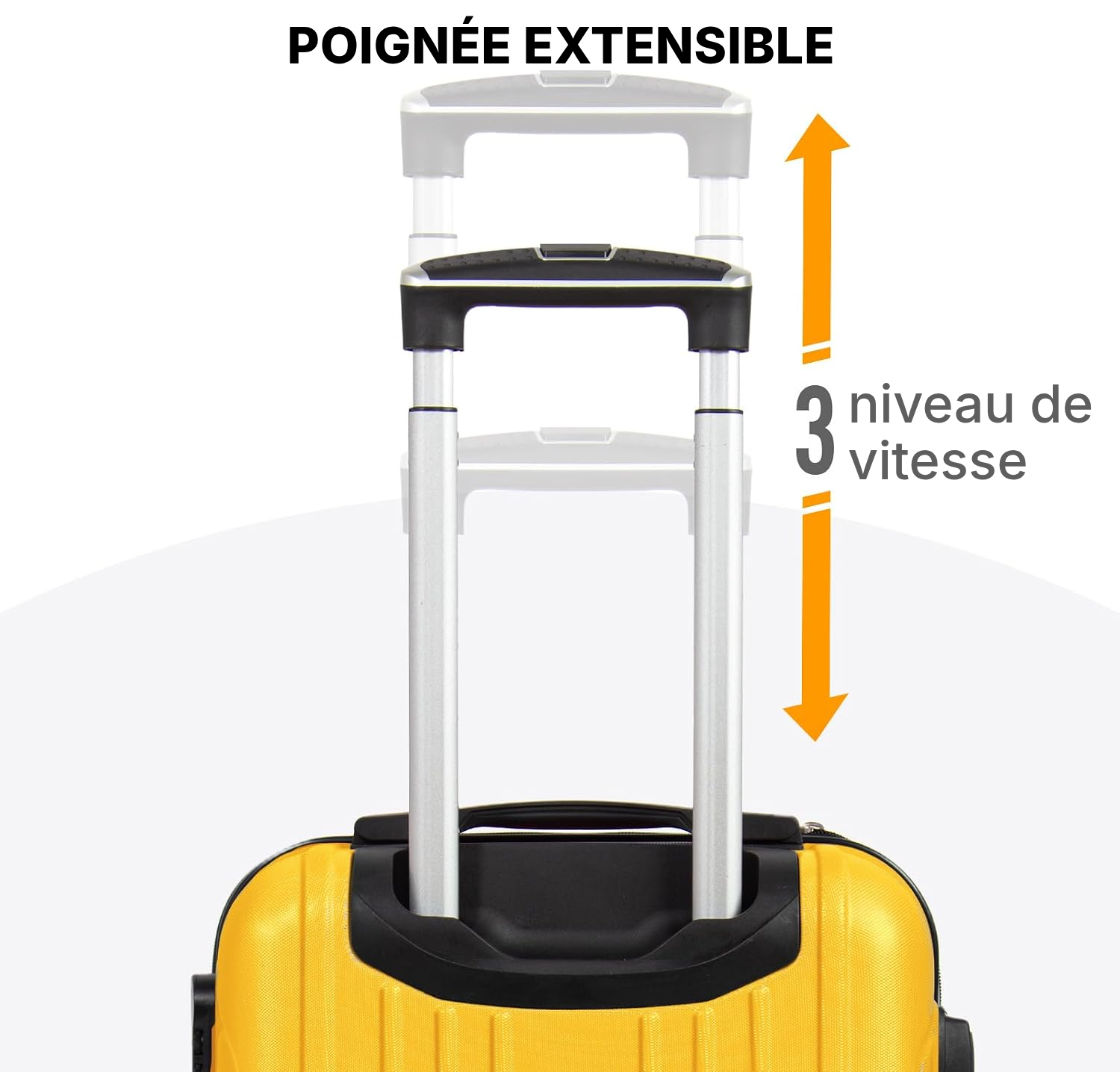 Valise jaune 68 cm rigide — 6