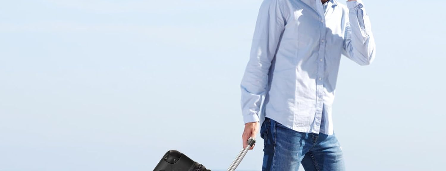 Valise rigide noire — voyage organisé