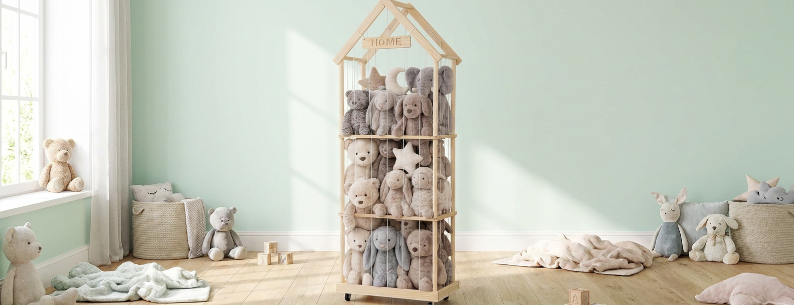 Meuble pour rangement jouet – grand 164 cm, 3 niveaux