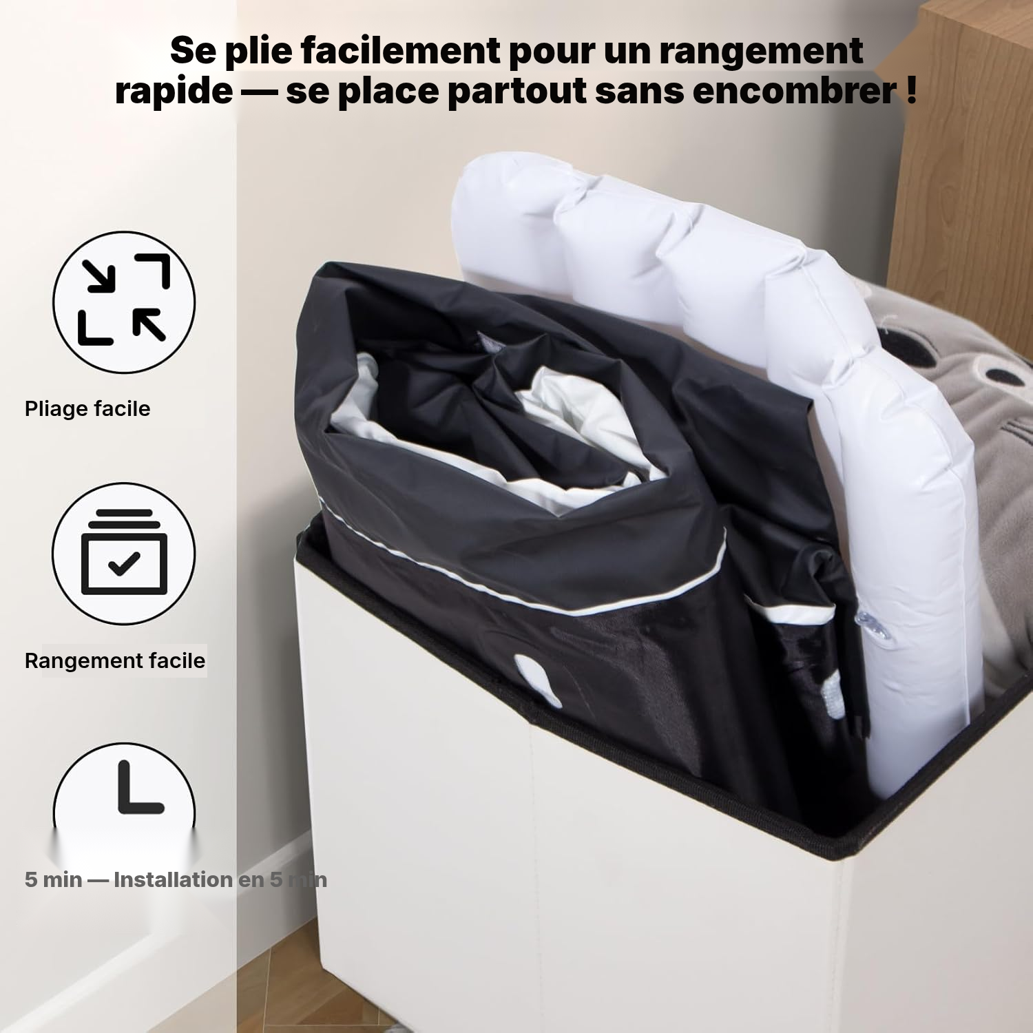 Baignoir pliable adulte — compacte 117 cm — 5