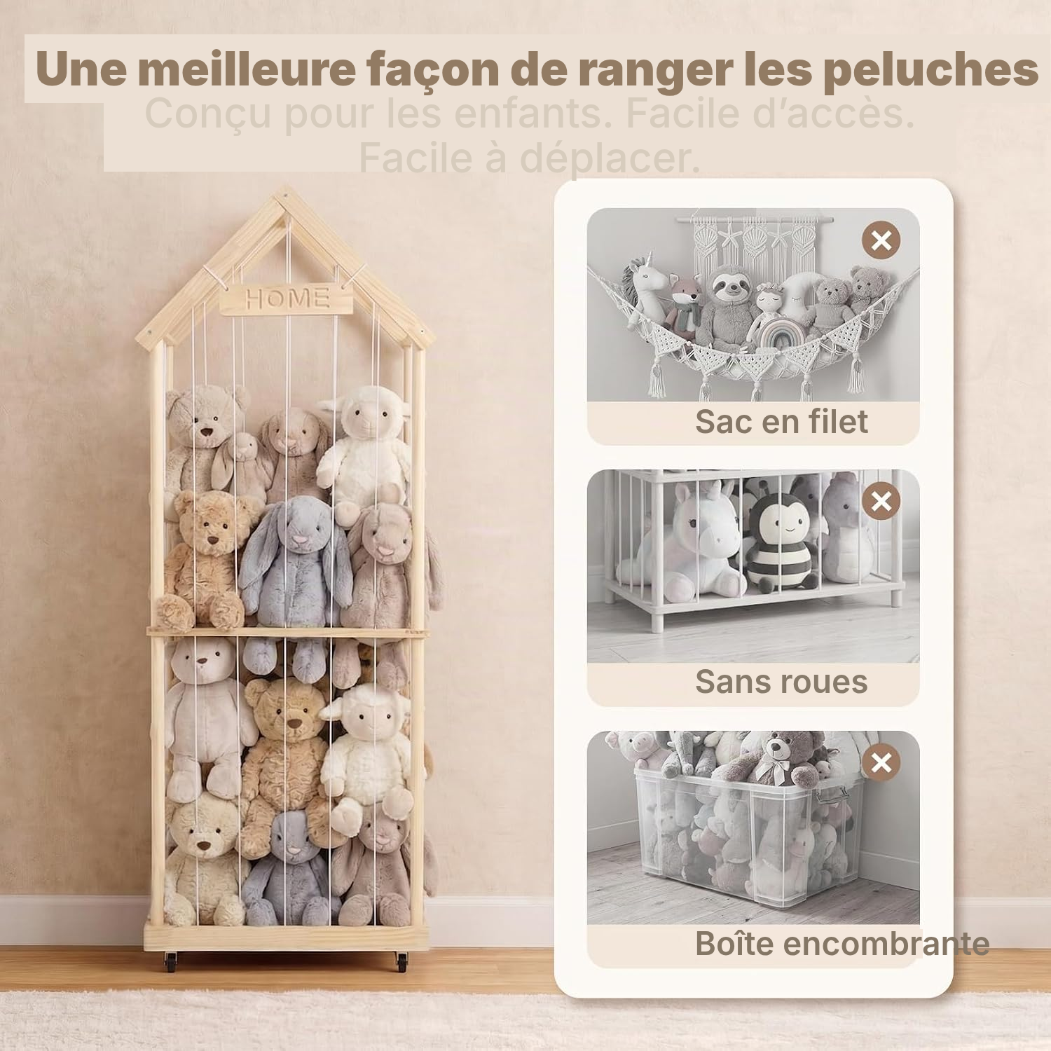 Meuble pour ranger des jouets – 164 cm, 2 niveaux — 5