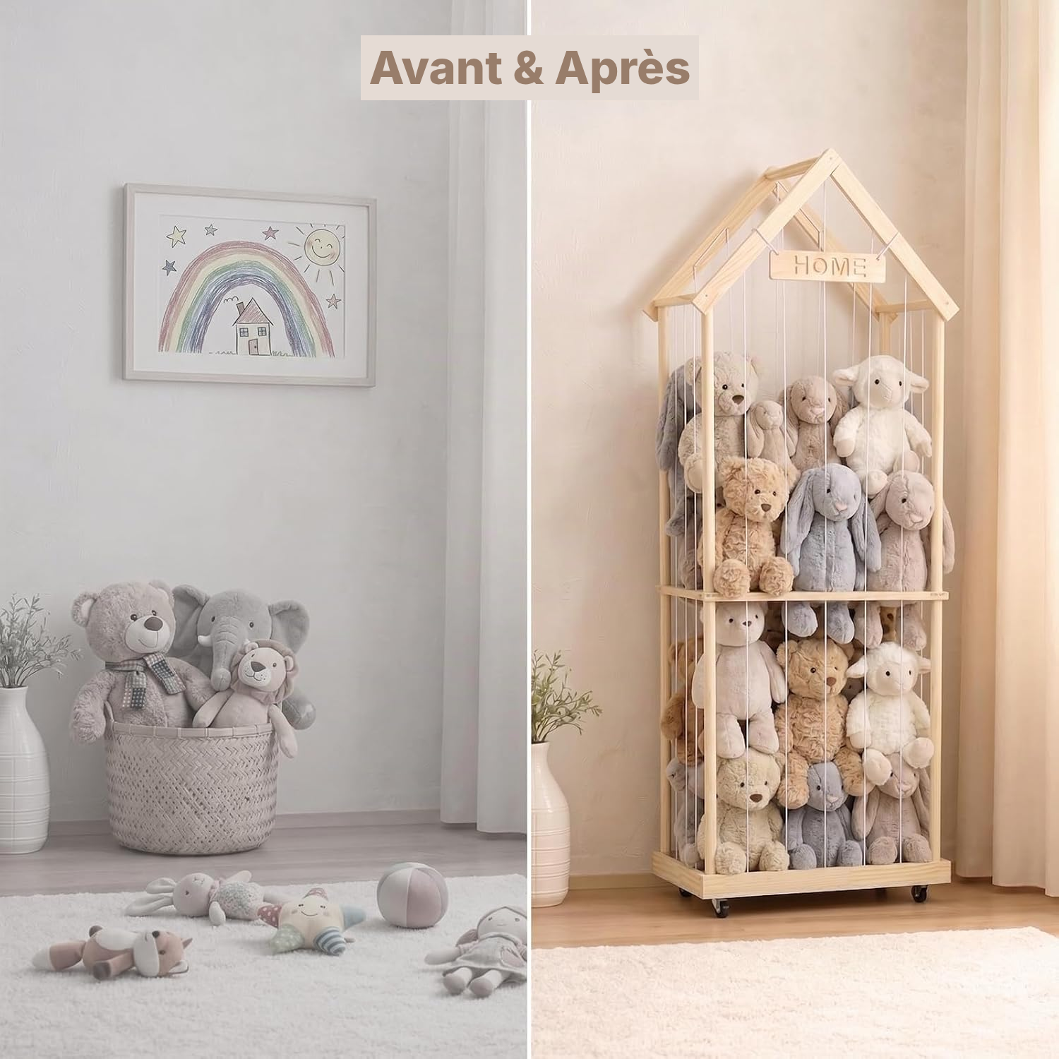 Meuble pour ranger des jouets – 164 cm, 2 niveaux — 6