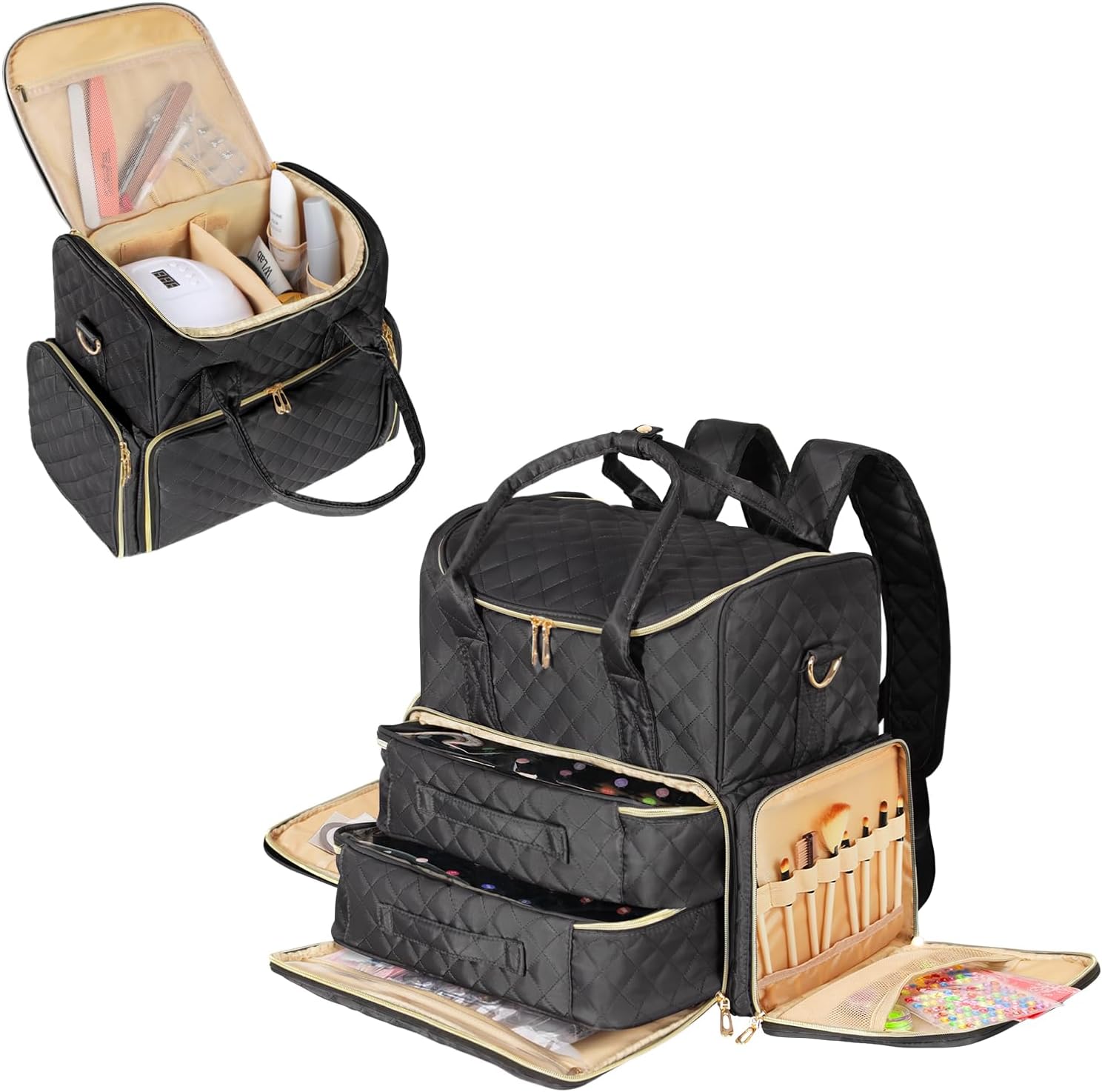 Pochette pour maquillage Noir 80 vernis 15 ml