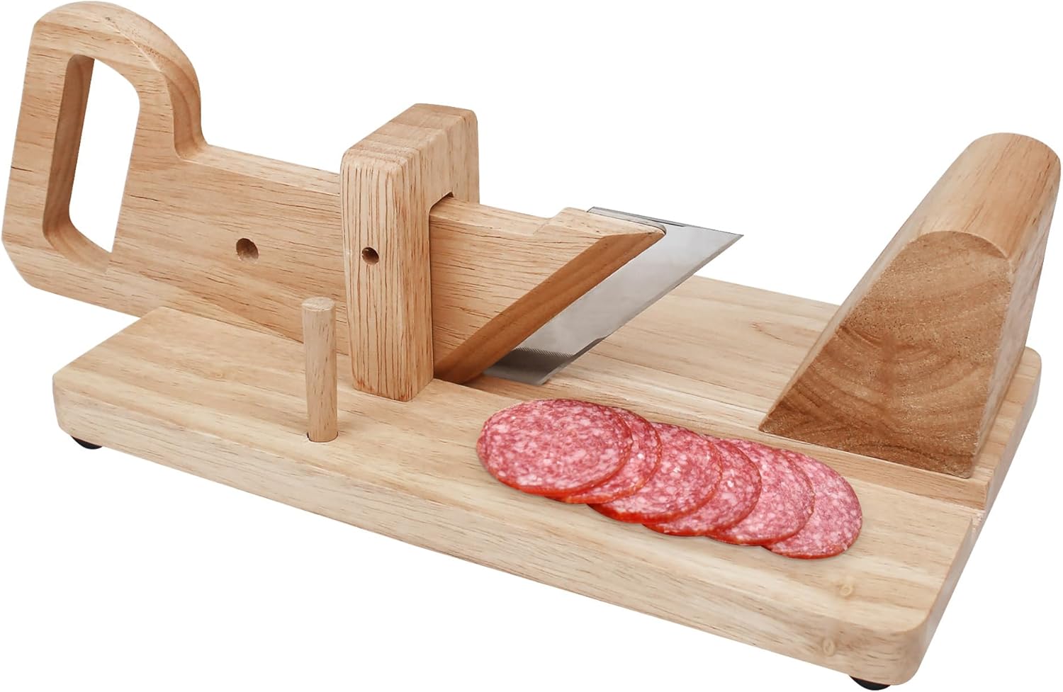 Guillotine à saucisson bois, lame inox 9 cm