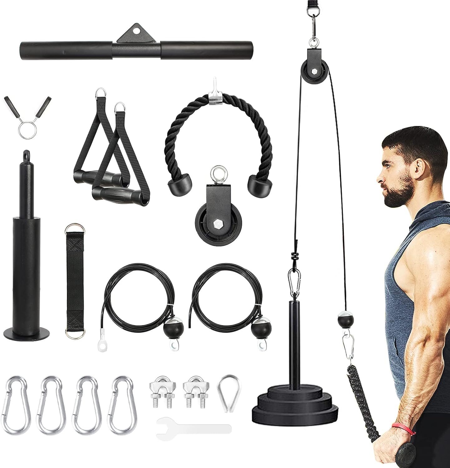 Musculation poulie LAT, tirage haut/bas, 120 kg