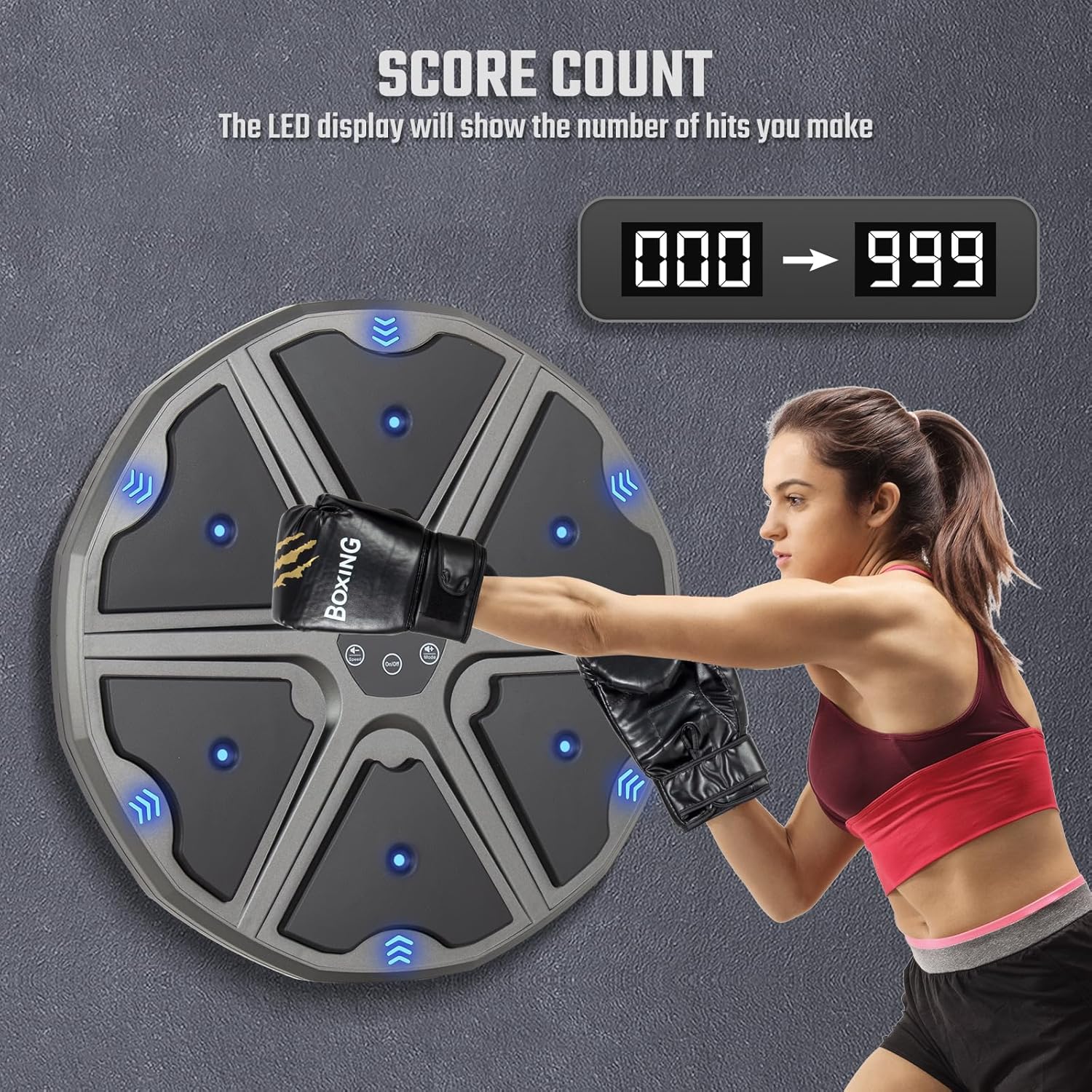 Machine de boxe musicale — réflexes à la maison — 4