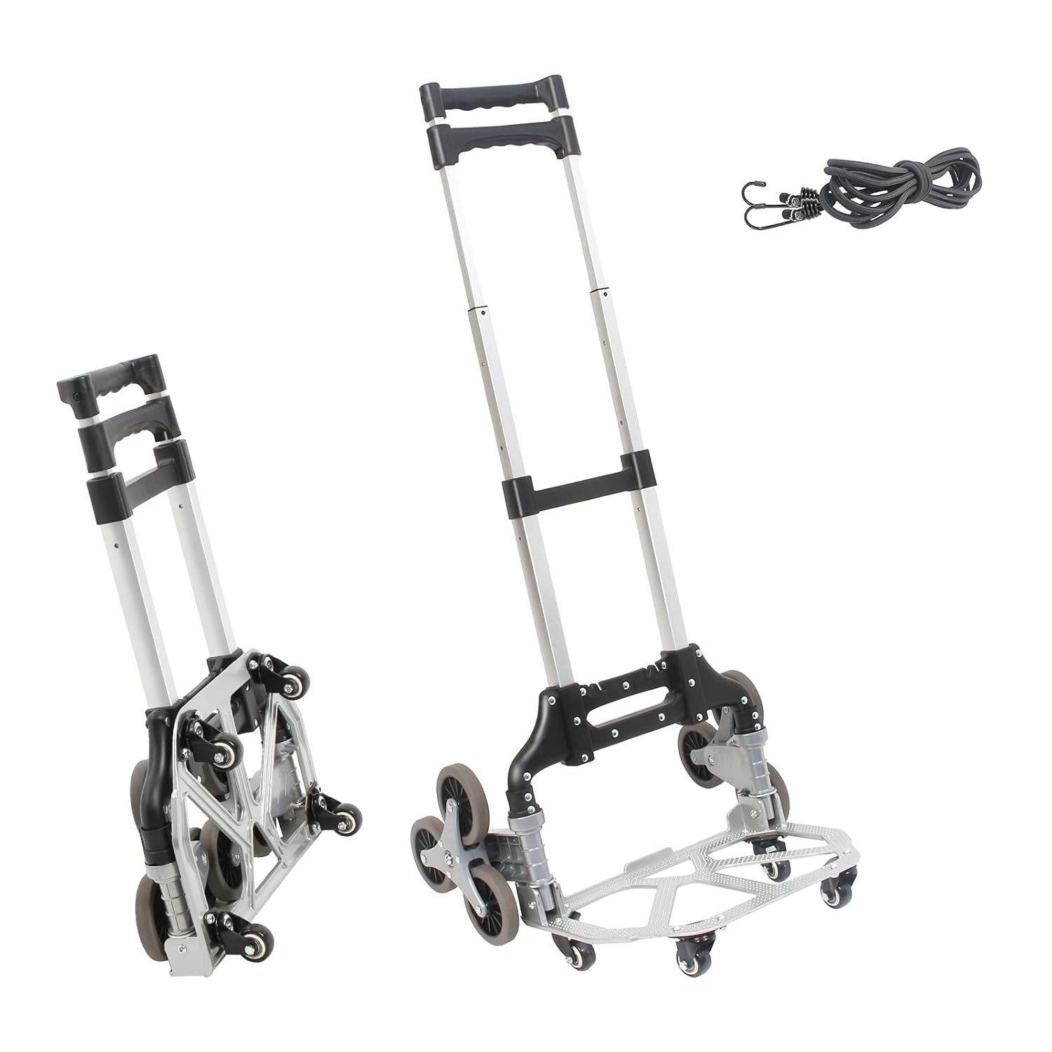 Chariot pliable 10 roues, 80 kg, aluminium