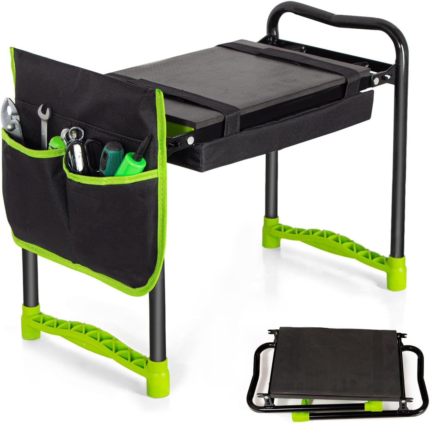 Fauteuil pour jardin agenouilloir pliable noir